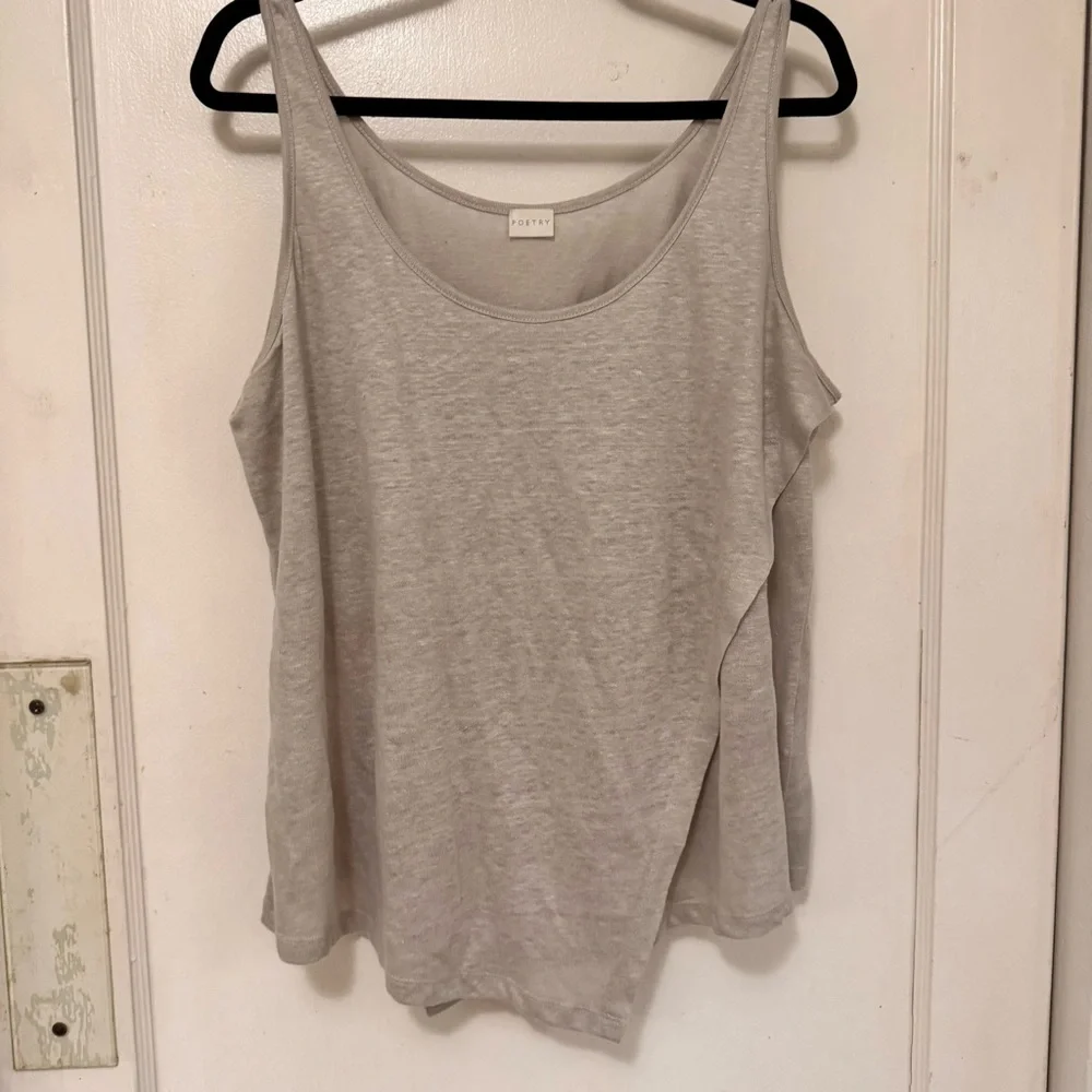 Poetry Gray Tank Top - Picture 1 of 5